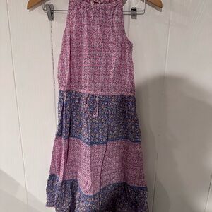 Fate Pink and Blue Patterned Fabric